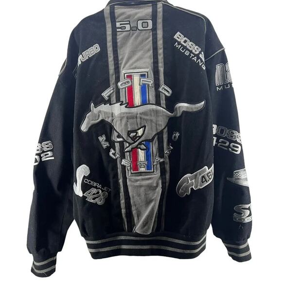 Vintage Jeff Hamilton JH Designs Ford Mustang 40th Cobra SVT Racing Jacket XL - Picture 11 of 11